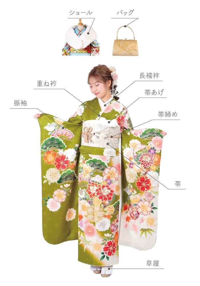 紺 カサブランカ レトロ L 159cm-168cm｜ネット専門振袖レンタル