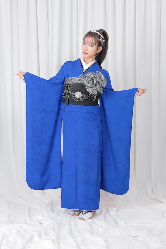 青 無地 L 160cm-170cm|ネット専門振袖レンタルサービスFURISODE CASE 青 無地 L 160cm-170cm|ネット専門振袖レンタルサービスFURISODE CASE