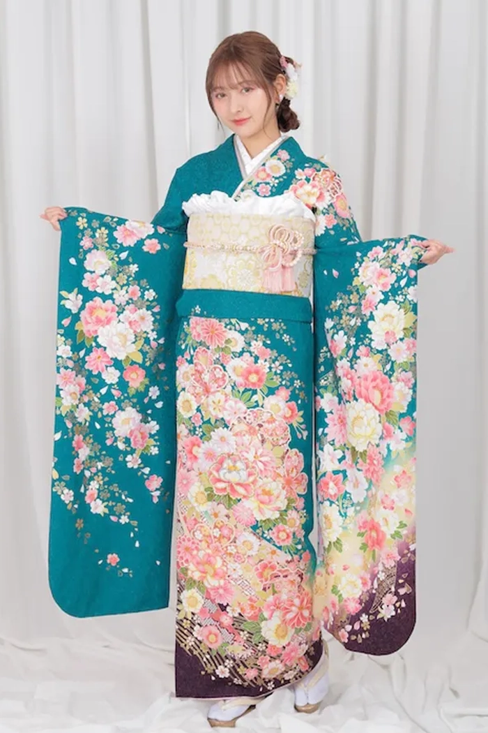 紫 牡丹 洋風 L 159cm-168cm｜ネット専門振袖レンタルサービスFURISODE