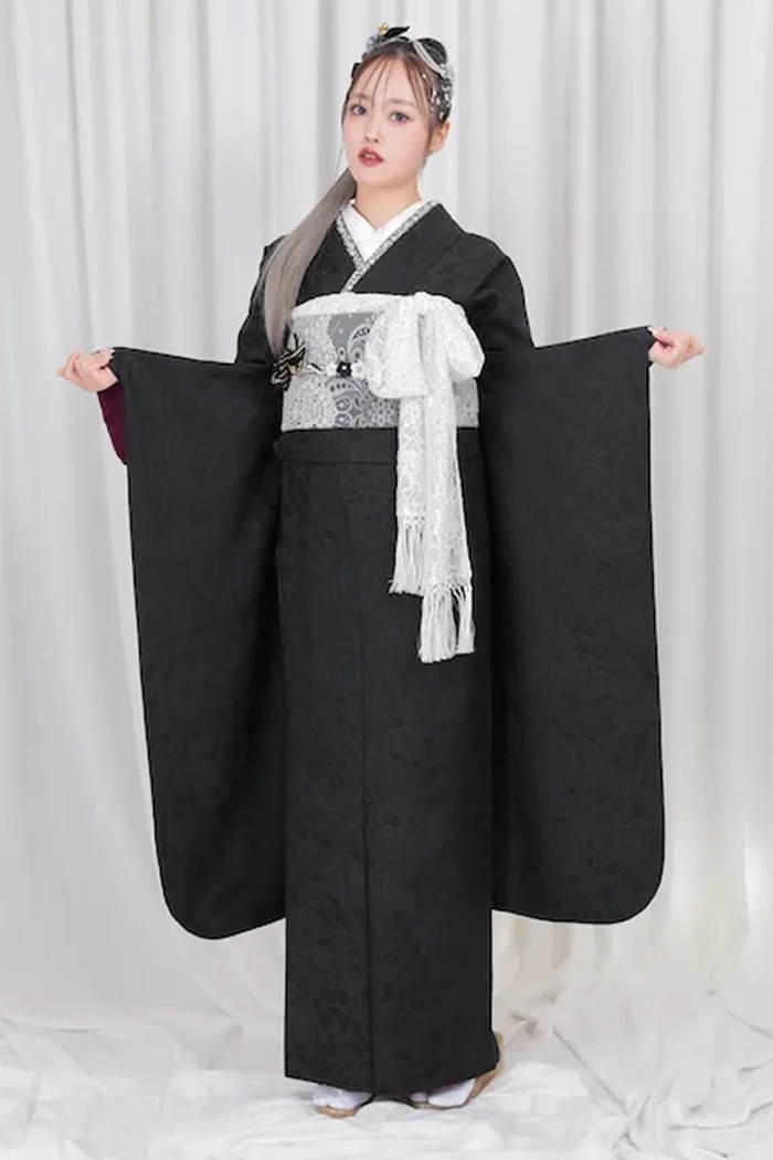 青 無地 L 160cm-170cm｜ネット専門振袖レンタルサービスFURISODE CASE
